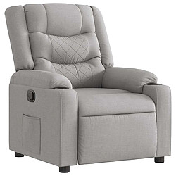 vidaXL Fauteuil inclinable gris nuage tissu