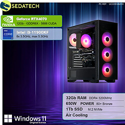 Sedatech PC Gamer • Intel i9-11900KF • RTX4070 • 32Go RAM • 1To SSD M.2 • Windows 11