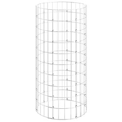 vidaXL Poteau à gabion circulaire Acier galvanisé Ø50x100 cm