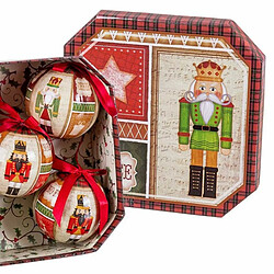 Avis BigBuy Christmas Boules de Noël Multicouleur Papier Polyfoam Casse-Noisette 7,5 x 7,5 x 7,5 cm (5 Unités)