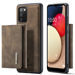 Dg.Ming Coque en TPU + PU magnétique, hybride détachable avec béquille café pour votre Samsung Galaxy A02s (164.2x75.9x9.1mm)