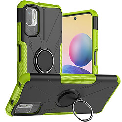 Coque en TPU anti-chocs avec béquille pour votre Xiaomi Poco M3 Pro 4G/5G/Redmi Note 10T 5G/Redmi Note 10 5G - vert