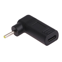 Wewoo Chargeur Connecteur adaptateur coudé mâle 2,5 x 0,7 mm vers USB-C / type C