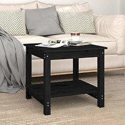 Avis Maison Chic Table basse,Table Console Table d'appoint, Table pour salon Noir 50x50x45 cm Bois massif de pin -MN11982