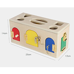 Acheter Montessori Colorful Lock Box Animal Matching Game En Bois Enfants Éducatifs