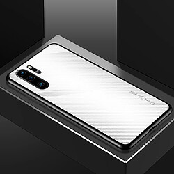 Wewoo Coque Pour Huawei P30 Pro étui de protection en verre dégradé de texture blanc