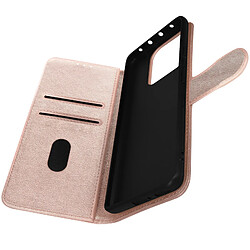 Avizar Housse pour Xiaomi 13 Pro portefeuille rangement carte support vidéo rose