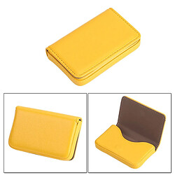 Wewoo Porte-cartes jaune 2 PCS Premium PU cuir avec fermeture magnétique, taille: 10 * 6.5 * 1.7cm