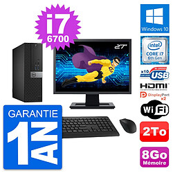 PC Dell 5040 SFF Ecran 27" Intel i7-6700 RAM 8Go Disque 2To HDMI Windows 10 Wifi - Occasion