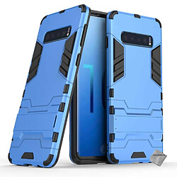 Htdmobiles Coque rigide anti choc pour Samsung Galaxy S10 + film ecran - BLEU CLAIR