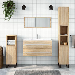 Maison Chic Armoire de bain à miroir,Meuble haut de rangement de salle de bain chêne sonoma bois d'ingénierie -GKD534584