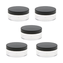 5x Contenants Pot Boîte Cosmétiques Vide de Voyage avec Couvercle pour Crème de Maquillage Sérum Pommade - 50g