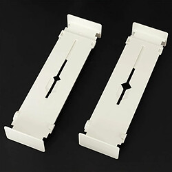 Paris Prix Lot de 2 Séparateurs de Tiroir Extensible 32cm Blanc pas cher