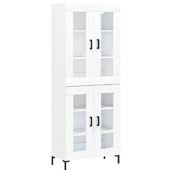 vidaXL Buffet haut Blanc 69,5x34x180 cm Bois d'ingénierie