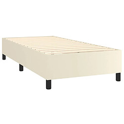 Avis vidaXL Cadre de lit sans matelas crème 80x200 cm similicuir