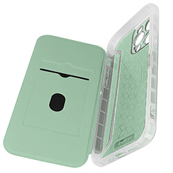 Avizar Etui pour iPhone 14 Pro Max Clapet Magnétique Porte Carte Piano Book vert pâle