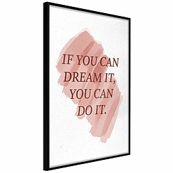 Paris Prix Affiche Murale Encadrée Dreams Lead to Success 20 x 30 cm Noir