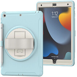 Coque en TPU antichoc avec béquille Cristal bleu pour votre iPad 10.2 (2021)/(2020)/(2019)