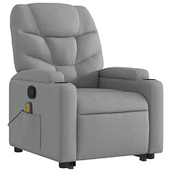 Avis Maison Chic Fauteuil Relax pour salon, Fauteuil de massage inclinable Gris clair Tissu -GKD91459