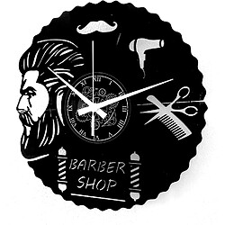 Horloge Murale en Vinyle Cadeau Fait Main Décorations Pour la Maison Home Barber Shop Coiffeur Barbe Cheveux Salon Beauté