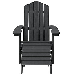 Avis vidaXL Chaises Adirondack lot de 2 avec repose-pieds PEHD Anthracite