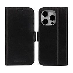 DBRAMANTE1928 Étui Folio pour iPhone 15 Pro Max en Cuir Copenhagen avec Porte-Cartes Noir