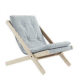 Inside 75 Fauteuil futon BOOGIE hêtre massif naturel coloris beach blue 