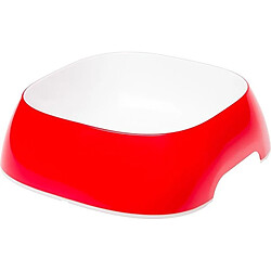 FERPLAST Glam Large Gamelle à eau pour animaux de compagnie, blanc-rouge