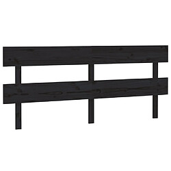 vidaXL Tête de lit Noir 184x3x81 cm Bois massif de pin