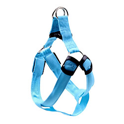 Wewoo Laisse pour chien Harnais double face en nylon avec sangle chatlaisse chientaille S bleu