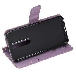 Acheter Etui en PU fleur de papillon violet clair avec support pour votre Nokia 4.2 (2019)