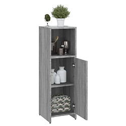 Maison Chic Armoire de bain,Meuble de rangement de salle de bain,Meuble haut Sonoma gris 30x30x95 cm Bois d'ingénierie -GKD797776 pas cher