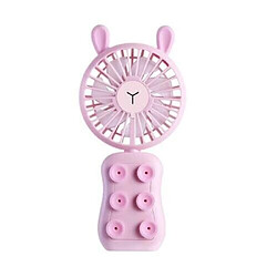 Avis Well Star WT 9101 Petit Ours Lapin Mini Support de Téléphone pour Ventilateur USB avec Mode de Lumière Colorée Six ventouses en silicone Petit Ventilateur Portatif Air Coo