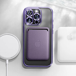 Avis Avizar Coque MagSafe pour iPhone 16 Pro Max Silicone Contour Chromé Violet