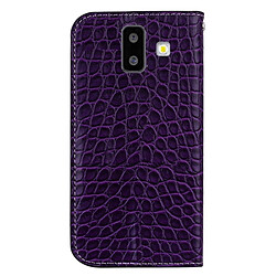 Avis Wewoo Etui à rabat horizontal en cuir texturé avec texture paillettée pour Galaxy J6 +, avec fentes pour cartes et support