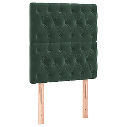 vidaXL Têtes de lit 2 pcs Vert foncé 80x7x78/88 cm Velours