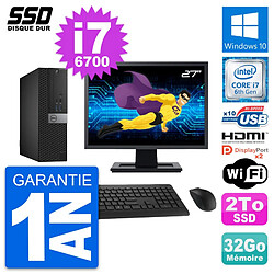 PC Dell 5040 SFF Ecran 27" Intel i7-6700 RAM 32Go SSD 2To HDMI Windows 10 Wifi - Occasion