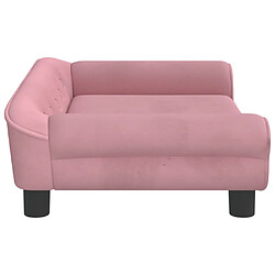 Avis vidaXL Canapé pour enfants rose 70x45x26 cm velours