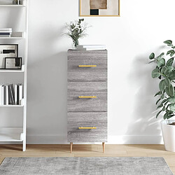 vidaXL Buffet Sonoma gris 34,5x34x90 cm Bois d'ingénierie