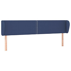 Maison Chic Tête de lit moderne avec oreilles pour chambre - Décoration de lit Bleu 163x23x78/88 cm Tissu -MN96352