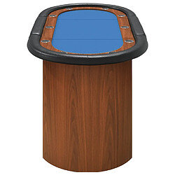 Avis vidaXL Table de poker 10 joueurs Bleu 160x80x75 cm