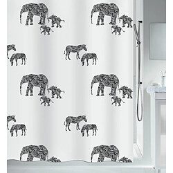 Spirella Rideau de douche Polyester SERENGETI 180x200cm Noir