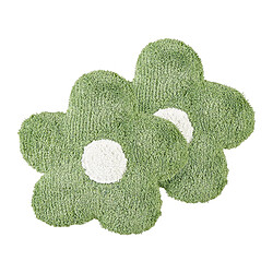 Beliani Lot de 2 coussins SORREL Coton 30 x 30 cm Floral Vert