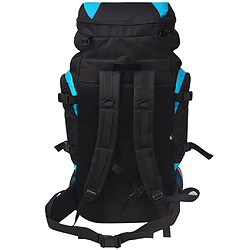 Avis vidaXL Sac à dos de randonnée XXL 75 L Noir et bleu