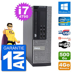 PC Dell 9020 SFF Intel Core i7-4790 RAM 4Go Disque Dur 500Go Windows 10 Wifi - Occasion