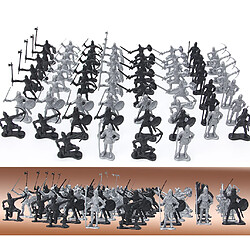 2X Jouet Médiéval Chevaliers Catapulte Soldats Modèle Figurines D'infanterie