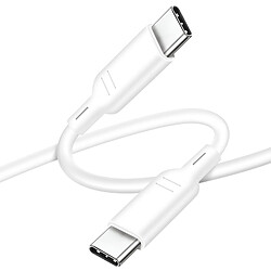 Bluestar Blue Star Câble USB C vers USB C 3A Power Delivery Transfert Fichiers 1.2m Blanc