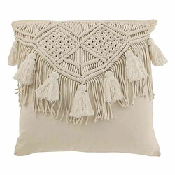 Paris Prix Coussin Déco avec Franges Cosy 50x50cm Ivoire