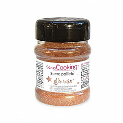 Scrapcooking Sucre pailleté or rose 160 g