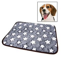 Wewoo Panier pour chien ou Chat Coussin Tapis de couverture double face de chenil chats avec de vigneSpécification M Étoile grise